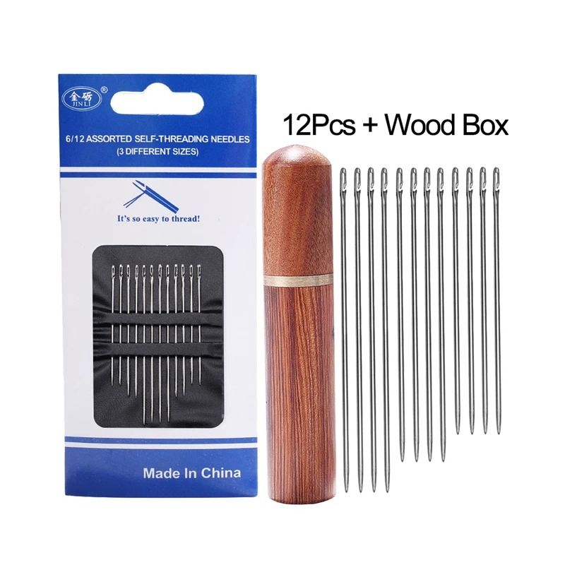 12-Piece Stainless Steel Side-Hole Blind Needles