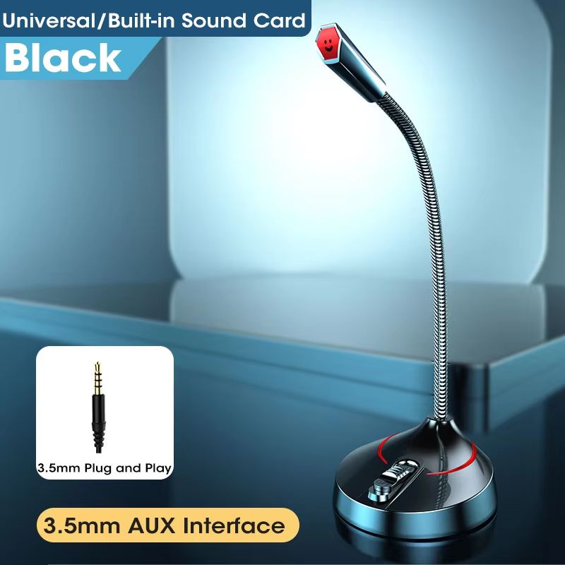 ProVoice Wired 3.5 mm Jack Microphone – Studio-Speech & PC Laptop Plug-In Mic