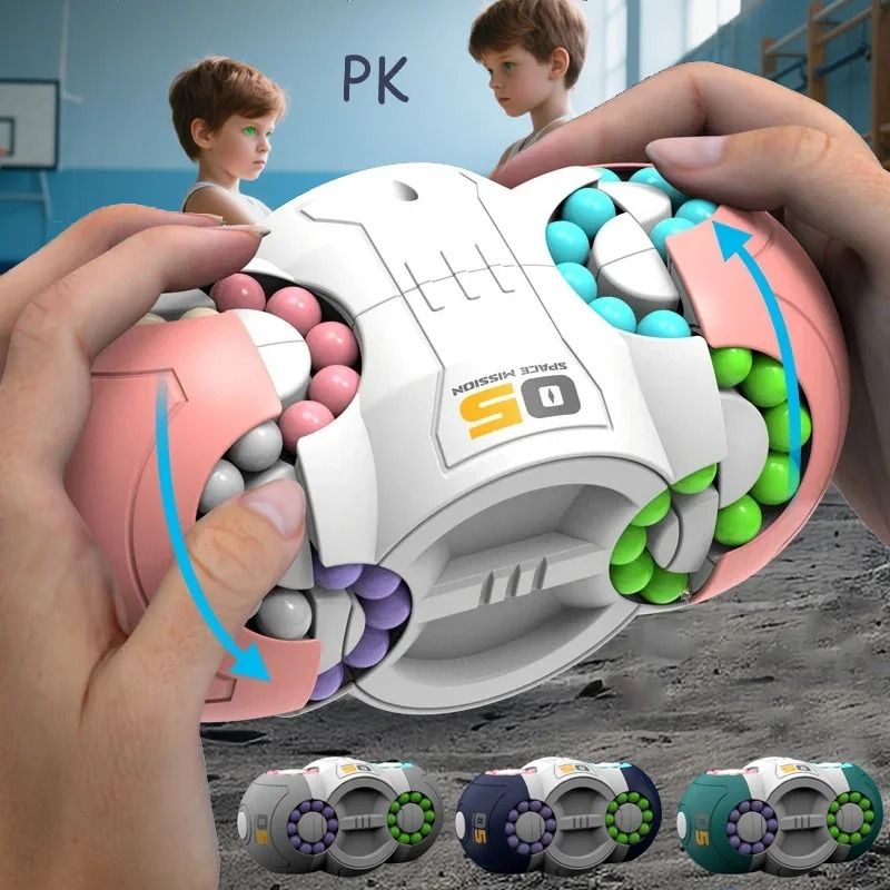 Magic Bean Cube Rotating Brain Teaser Finger Fidget Toy
