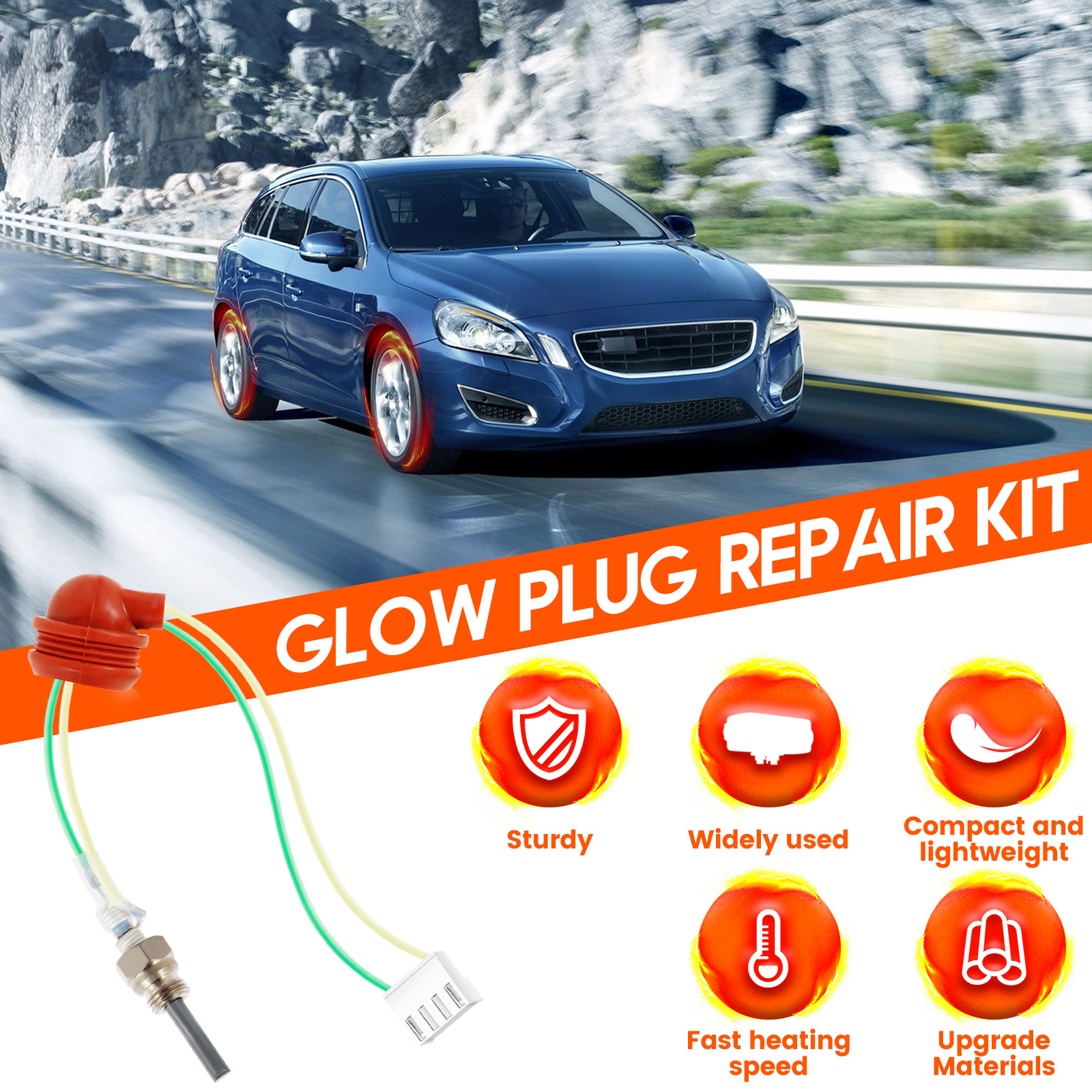 Glow Plug Repair Kit for Parking Diesel Heater, Glow Ignition Plug, Filter Plug Heater Repair Parts for Truck
