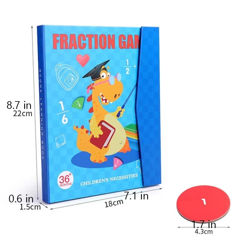 Magnetic Fraction Puzzles & Tiles Set for Kids (Montessori Math Mastery)