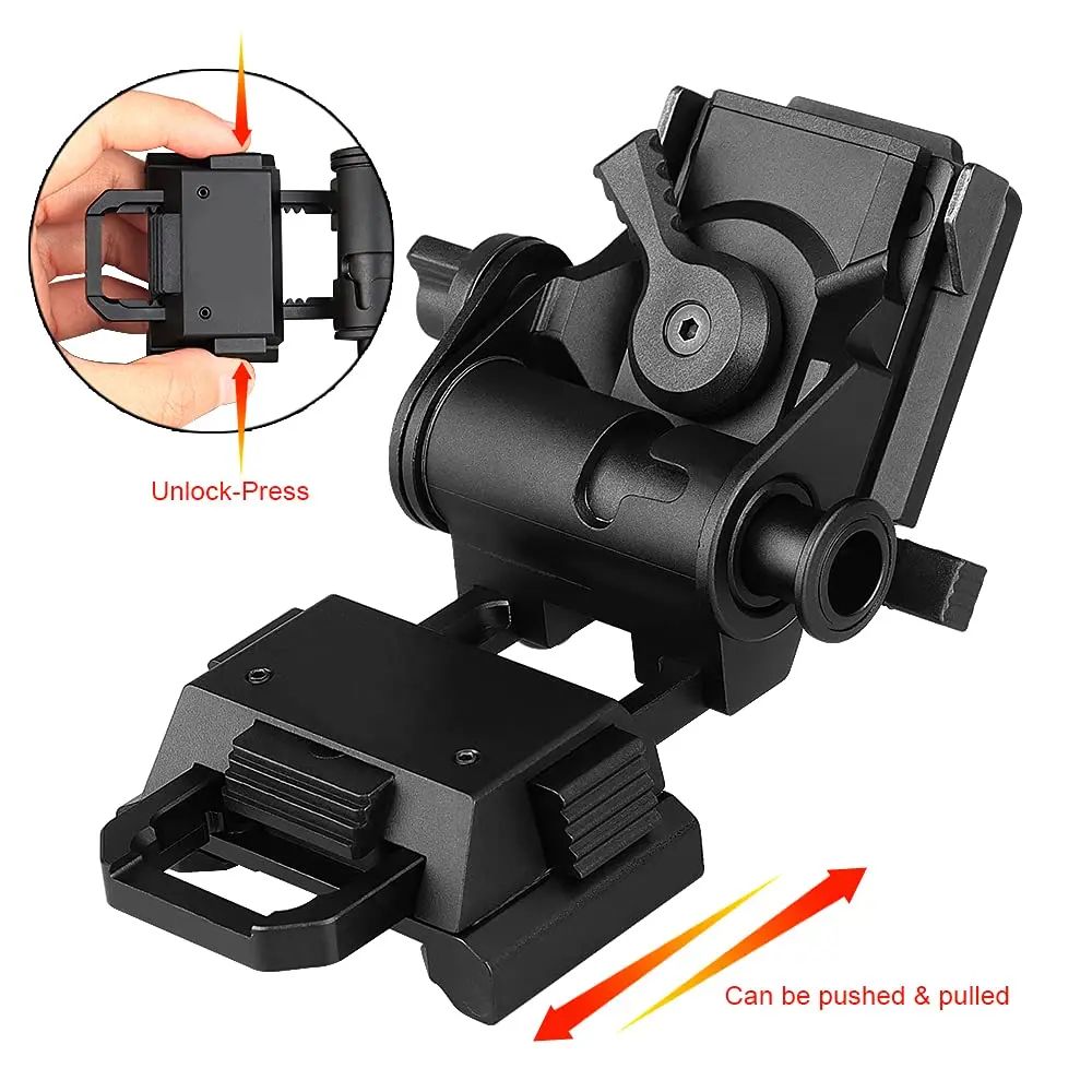 L4G24 NVG Helmet Mount Holder – Metal/Nylon Night Vision Bracket for PVS15/PVS18 & GPNVG18 Tactical Adapter