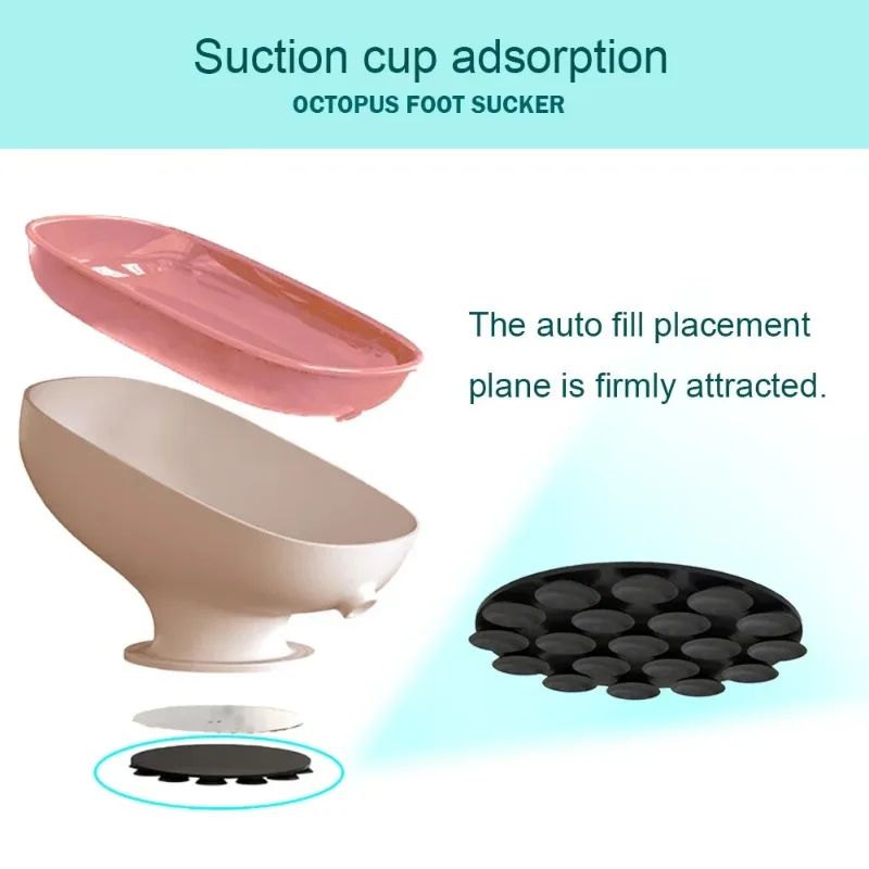 Self Draining Soap Holder Suction Bathroom Soap Dish