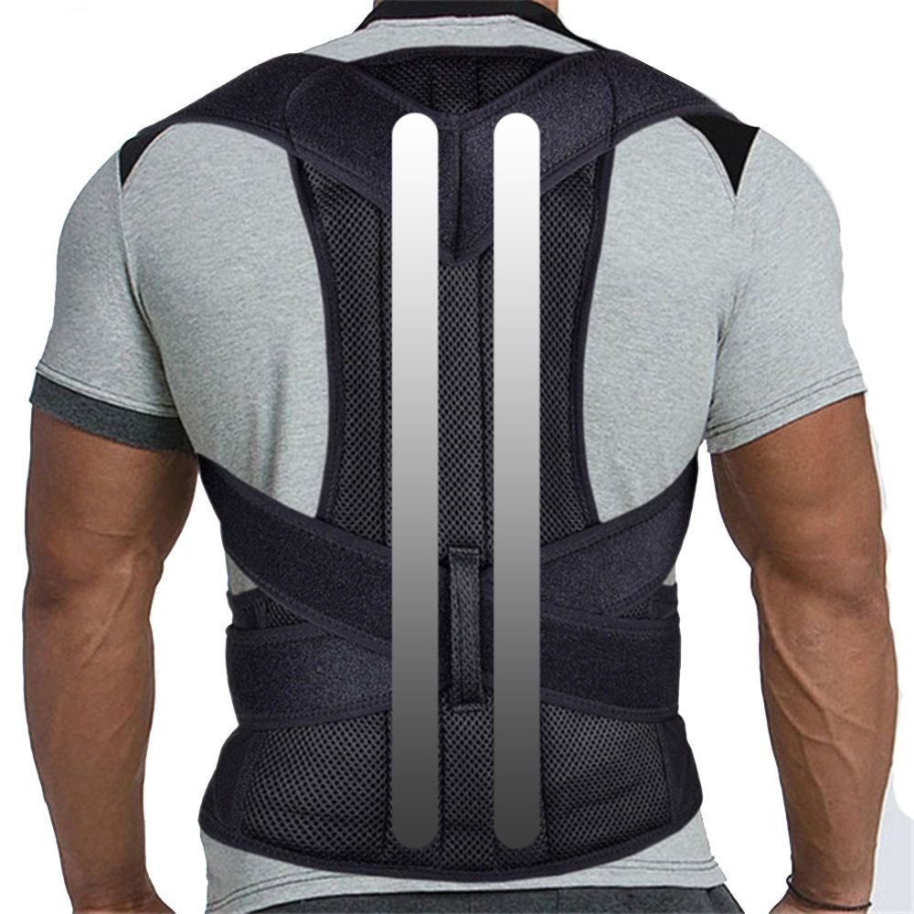 Lumbar Support Back Brace, Adjustable Posture Corrector Corset for Scoliosis Relief