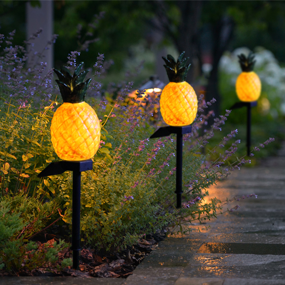 Waterproof LED Solar Yard Lamp, Pineapple Landscape Light for Outdoor Decorative Garden Lawn, Ground Stake Lamp