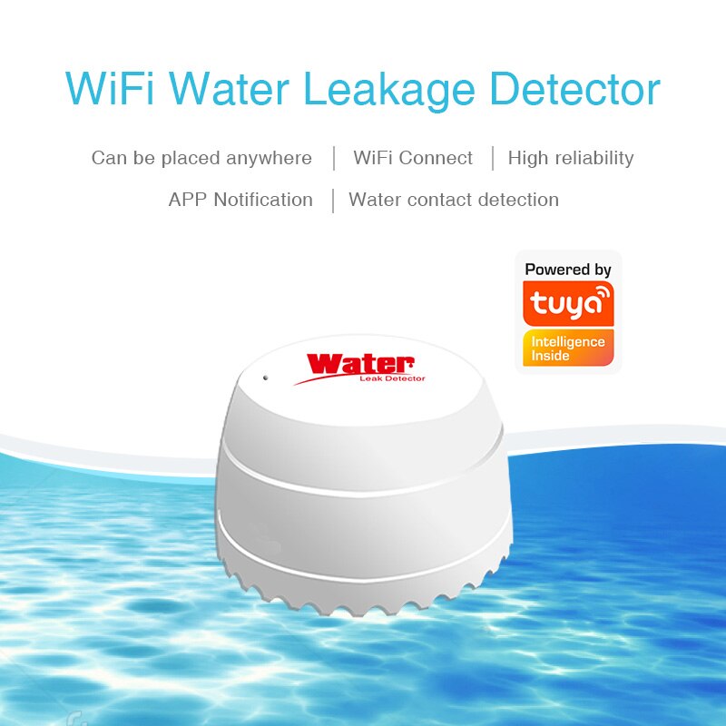 WiFi Water Leak Detector, Smart Flood Sensor with Alexa & Google Home Integration
