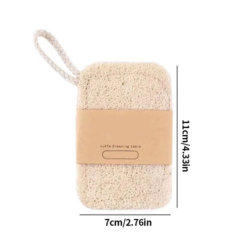 Double Layer Natural Loofah Kitchen Sponge Eco Friendly Scrubber Pads