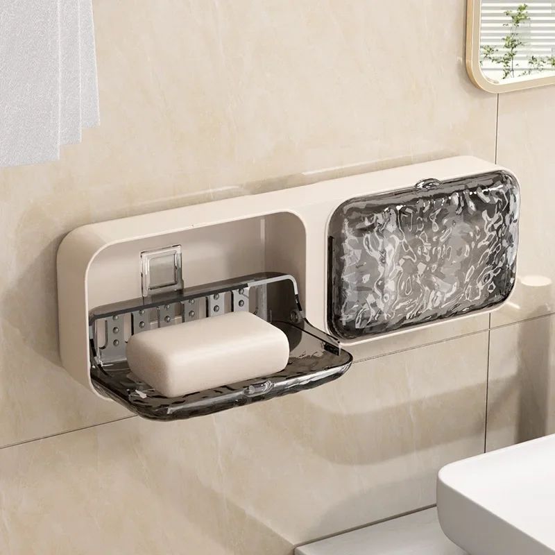 Wall Mounted Double Drain Soap Holder