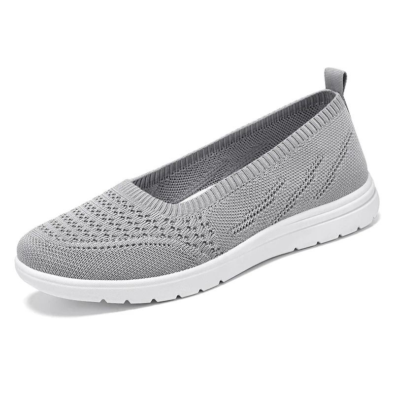 Women slip on breathable mesh flat loafers lightweight casual walking shoes