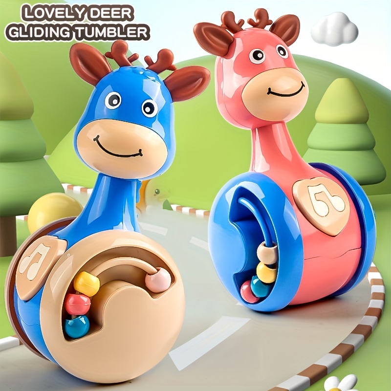 Tumbler Wobbler Toys for Infant Boy Girl, Roly Poly Baby Toys Months Ideal for Early Education and Learning