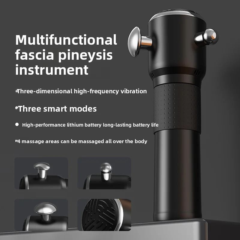 High Frequency Massage Gun with Four Interchangeable Heads and Deep Tissue Relief