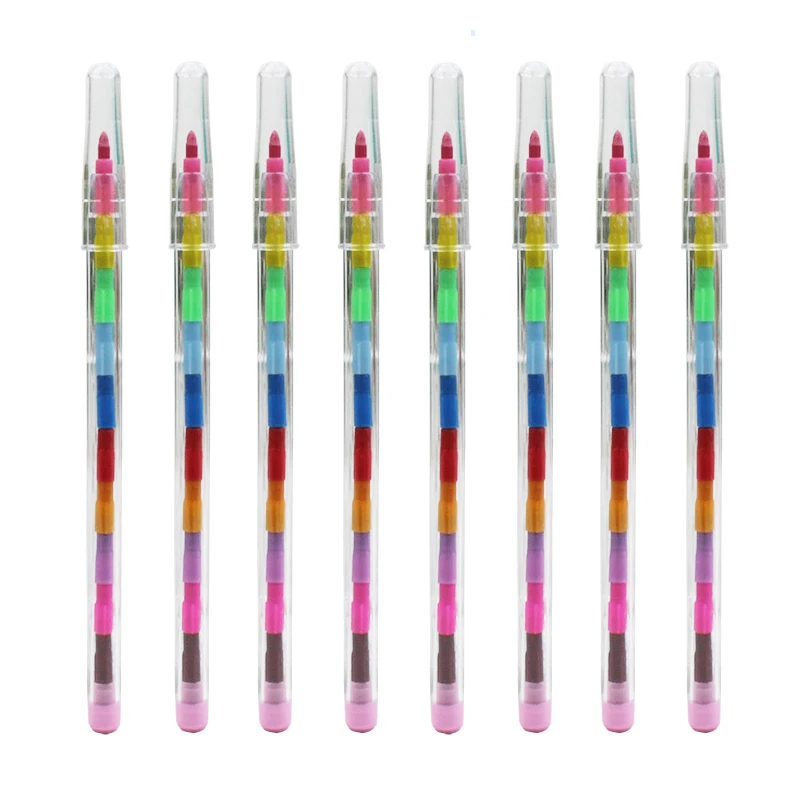 Colors DIY Replaceable Crayons Oil Pastel Creative Colored Pencil Graffiti Pen for Childrens Painting & Drawing Station