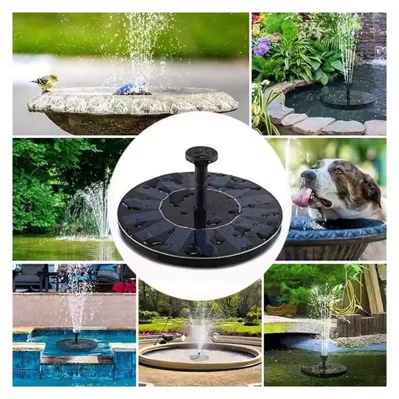 GardenGlow Floating Solar Fountain Pump – Premium Solar Powered Fountain for Bird Baths & Garden Ponds