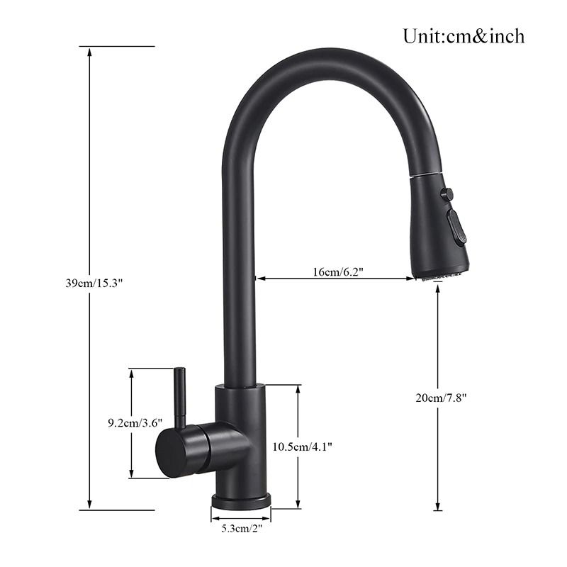 Pull Out kitchen faucet Silver Single Handle Swivel Sprayer Sink Water Mixer Tap