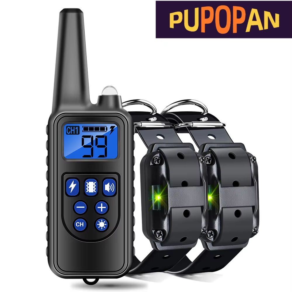 Rechargeable Dog Training Collar with Vibration, Shock, and Anti-Bark Control