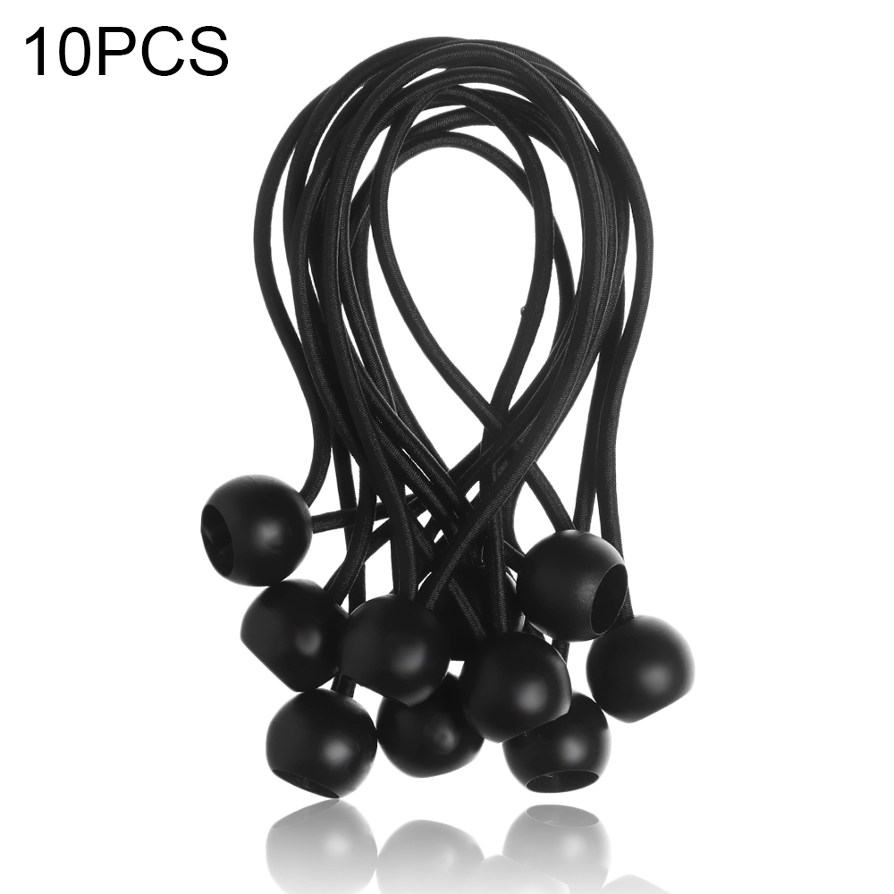 Black Ball Bungee Pack Shock Elastic Tie Loop, Trailer Ropes Securing Buckle, Backpack Accessories Outdoors Tool