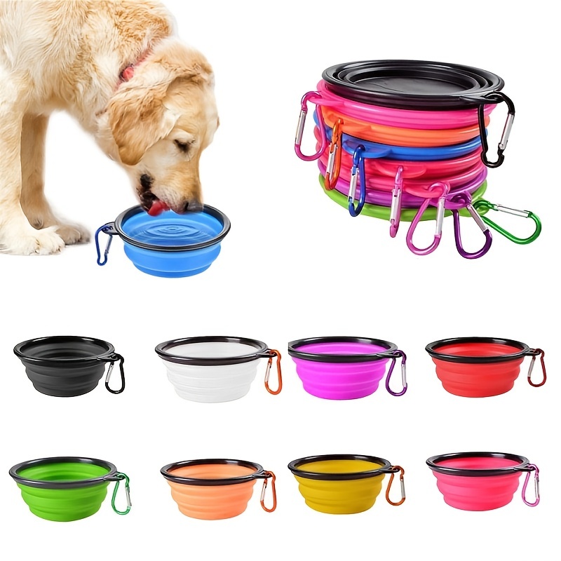 Portable Collapsible Pet Food Bowl  Durable Silicone Cat & Dog Travel Water and Food Dish