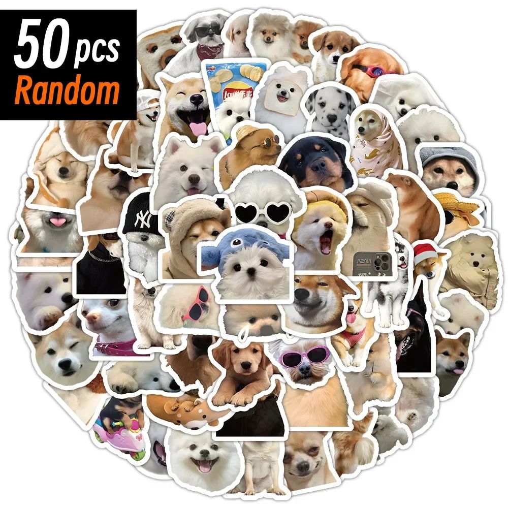PawPop Funny Dog Sticker Pack – Cute Cartoon Graffiti Decals 10/50/100 pcs