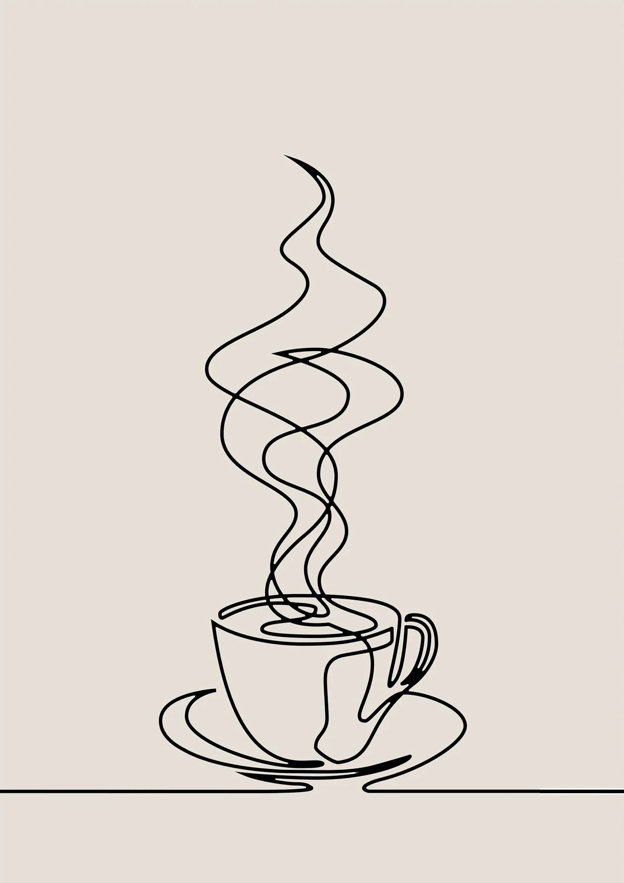 Caffeinated Narrative Canvas – High-Definition Skeleton Line Art Architectural Art