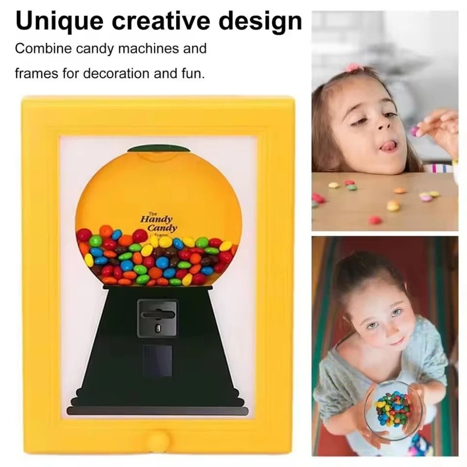Creative Candy Dispenser Frame – Personalized Storage Rack & Photo Frame Decor – Unique Home Furnishing Aesthetic
