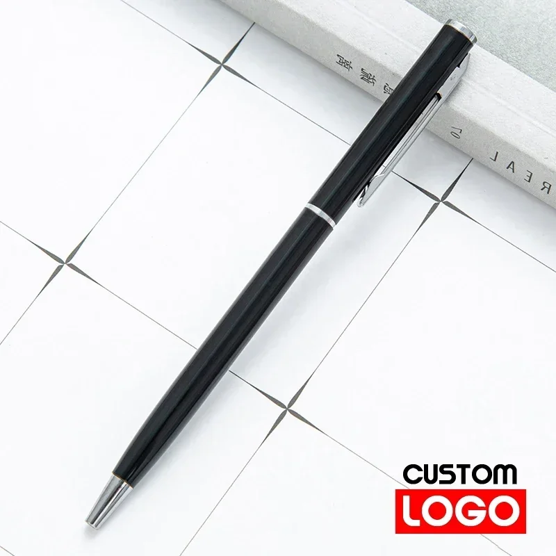 Metal Ballpoint Pens Rose Gold, Custom Logo, Engraved Name, Advertising Lettering, School Office Supplies