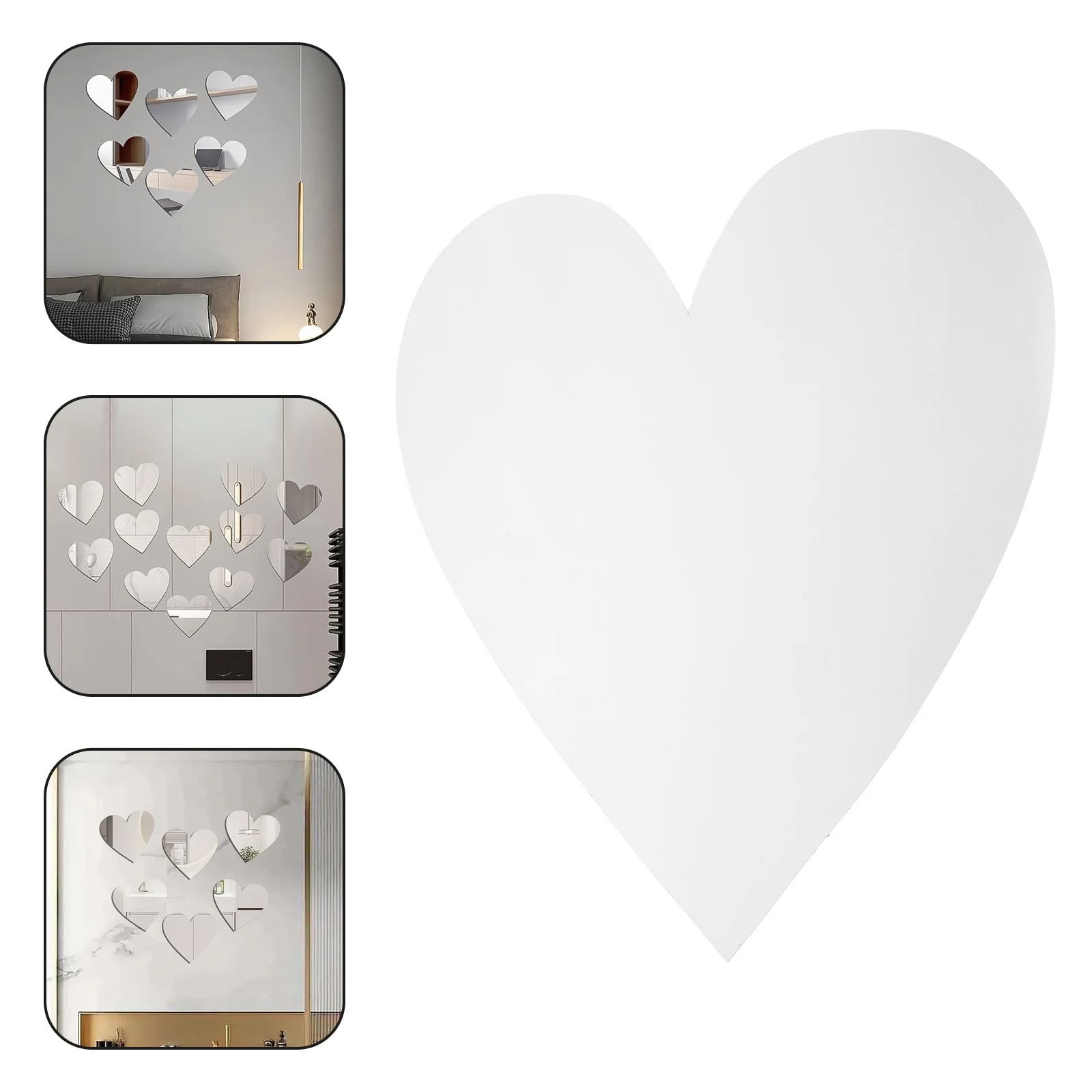 Gemini said Reflective Heart Mosaic Wall Decal Set