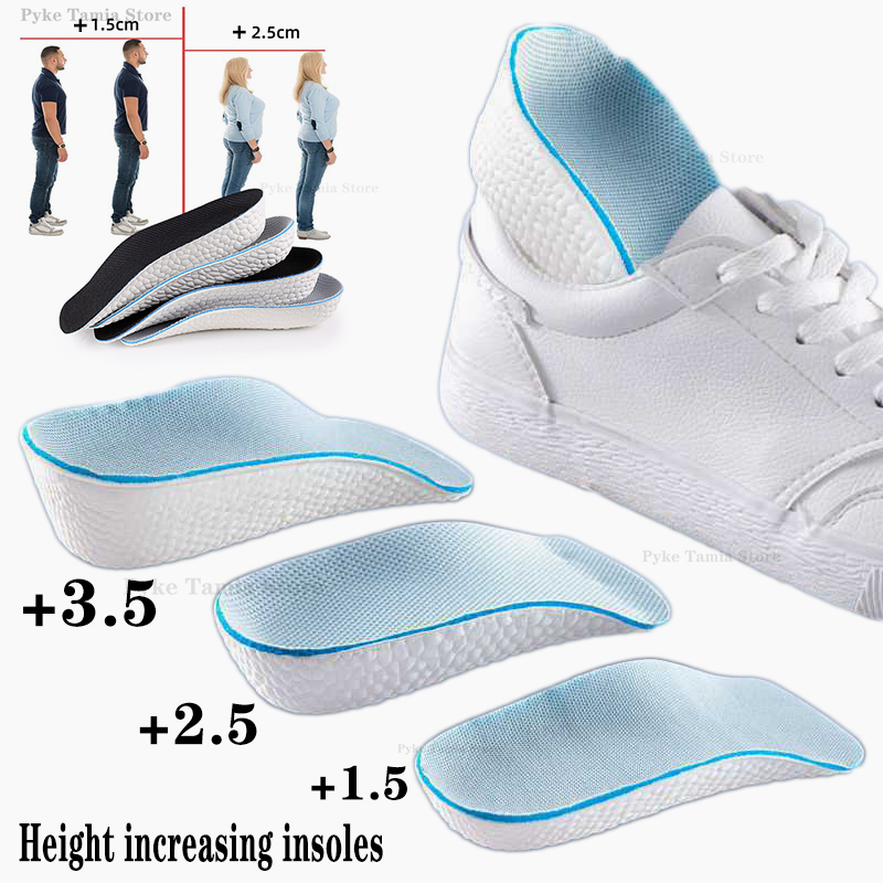 Height Increase Insoles for Men and Women Arch Support, Orthopedic Sneakers with Memory Foam Cushioning
