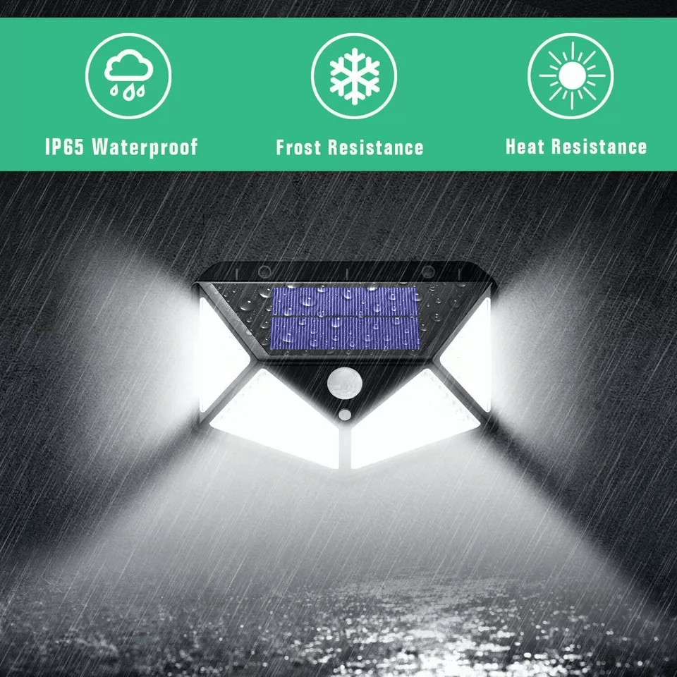 Solar Power LED Light PIR Motion Sensor Outdoor Security Lamp for Wall, Garden, Patio & Pathway
