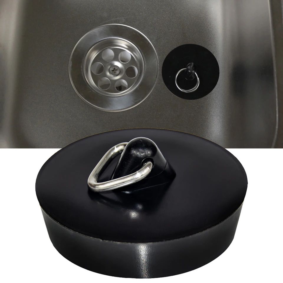 Universal Rubber Drain Stopper – Leak-Proof Sink & Floor Drain Plug for Kitchen, Bathroom & Laundry