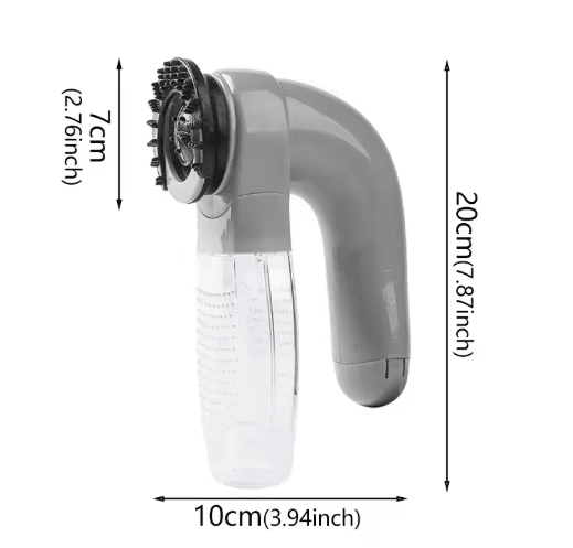 Portable Pet Hair Vacuum Grooming Brush with Electric Massage and Dual Cleaning Function