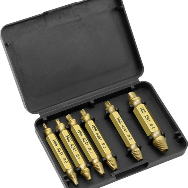 Damaged Screw Extractor Set Drill Bit for Stripped & Broken Screws Quick & Easy Remover Kit for Power Tools