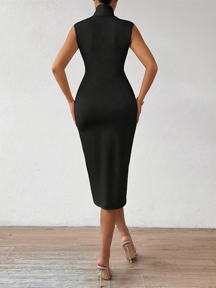 Midi Dresses Symmer Thin Party Dresses, Sleeveless High Waist Sexy, Chic Summer Style