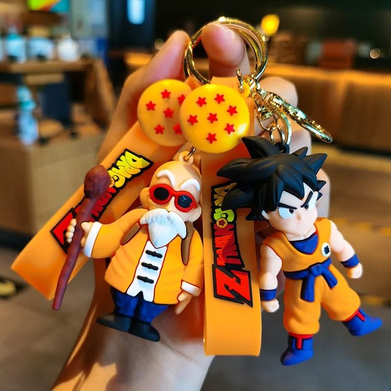 Anime Figure Keychain with PVC Character Pendant