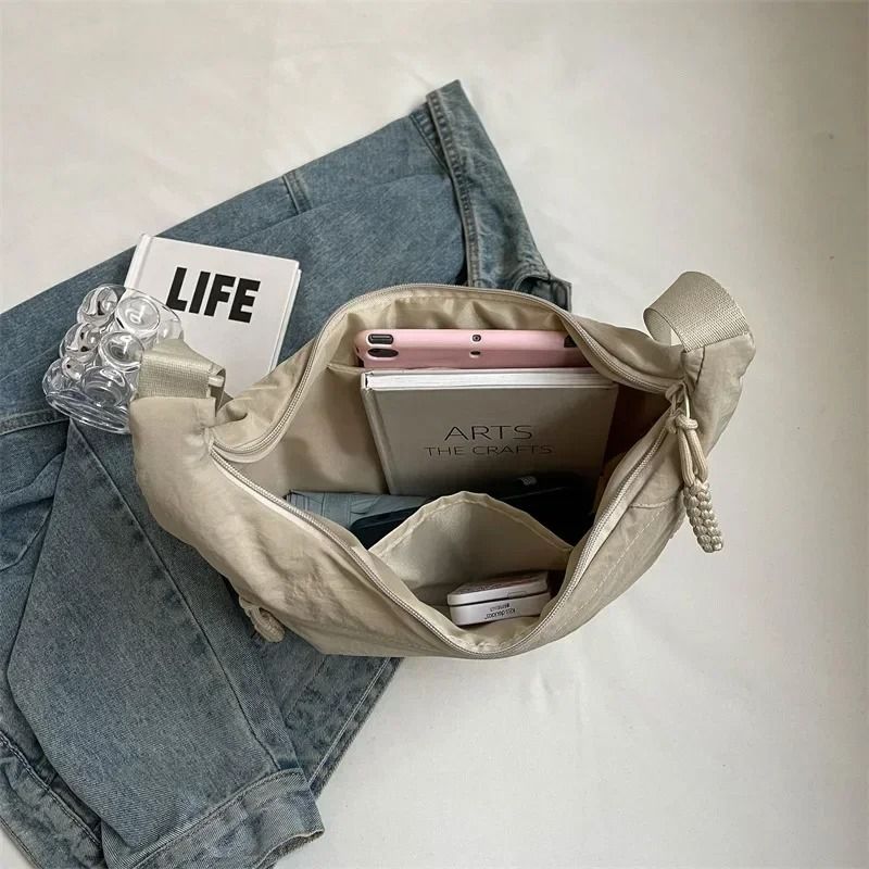 Womens Soft Cloth Shoulder Crossbody Bag