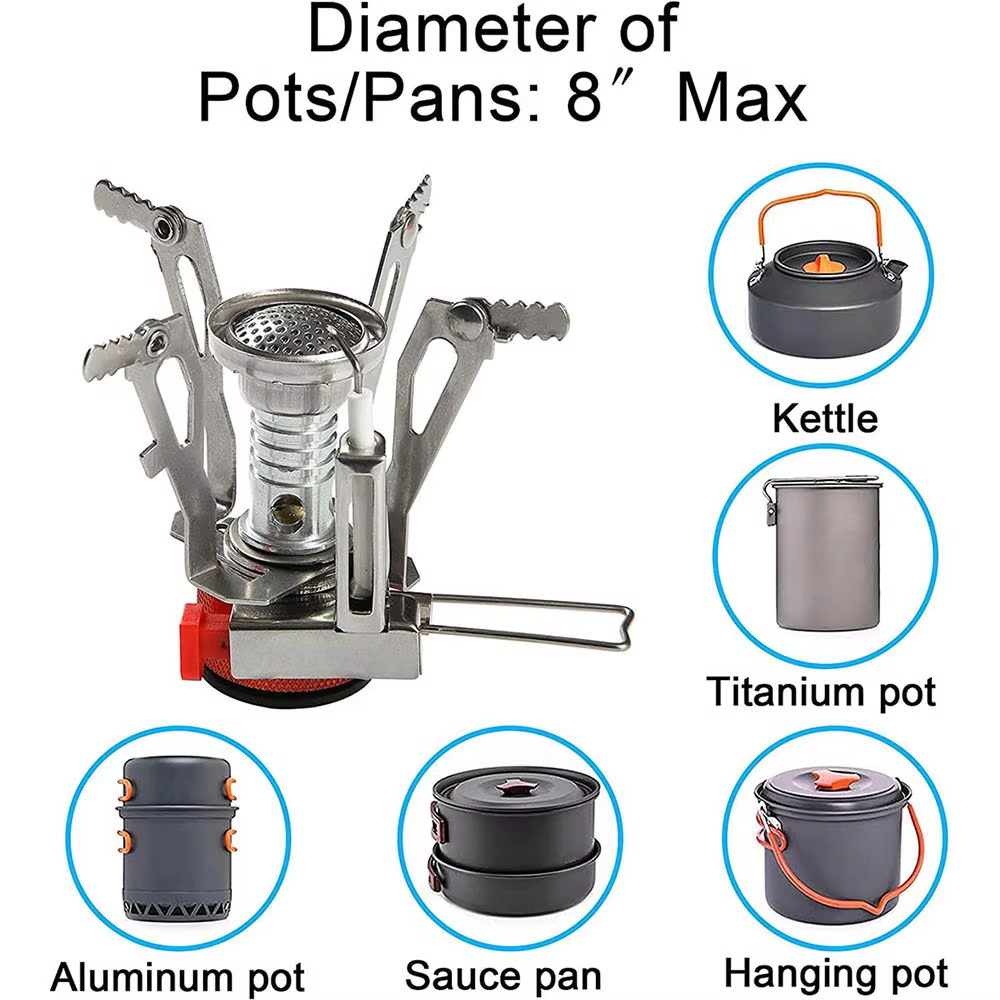 Ultralight Portable Camping Stove Adjustable Valve Stove for Backpacking, Hiking, Mountaineering, and Camping