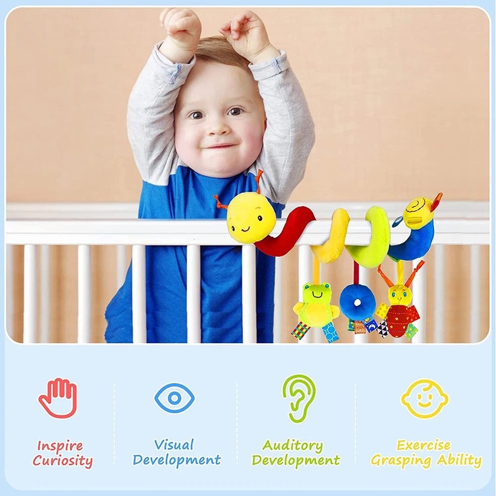 Cute Activity Musical Spiral Crib Stroller Car Seat Travel Hanging Toy