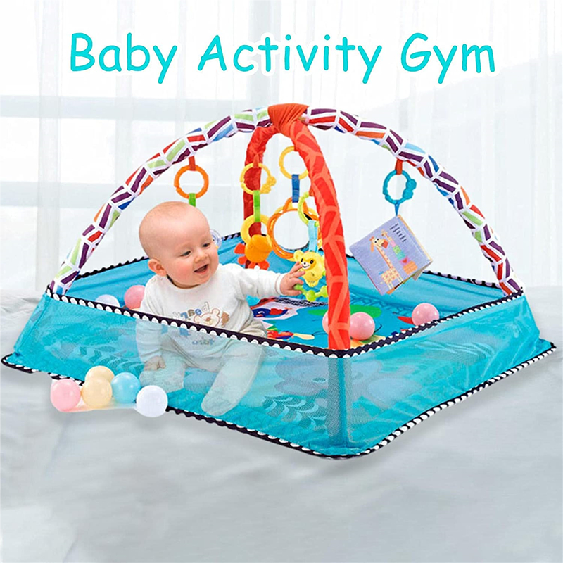 Baby Activity Gym Play Mat with Toys Soft Infant Crawling Mat Early Development Baby Play Gym