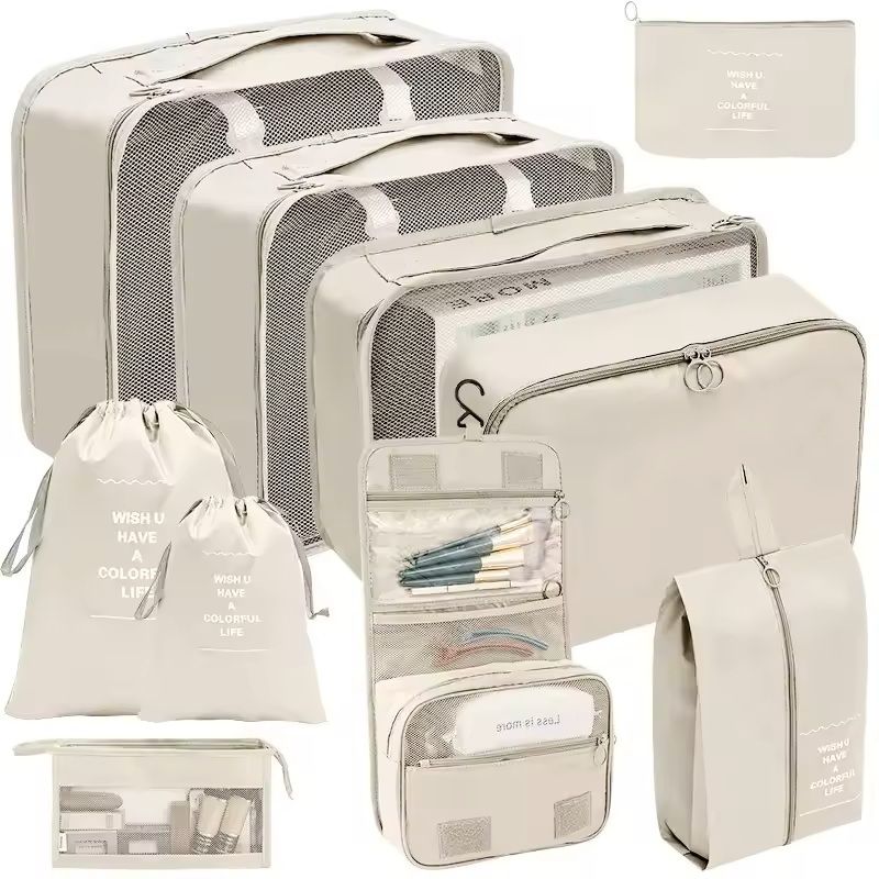 Travel Organizer Packing Cubes Set for Luggage and Clothes