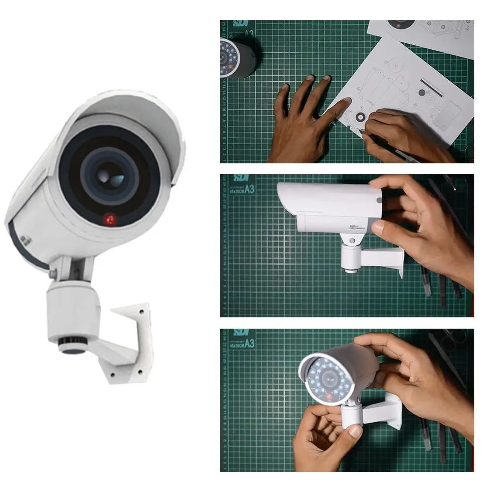 Dummy CCTV Camera with LED Security Light