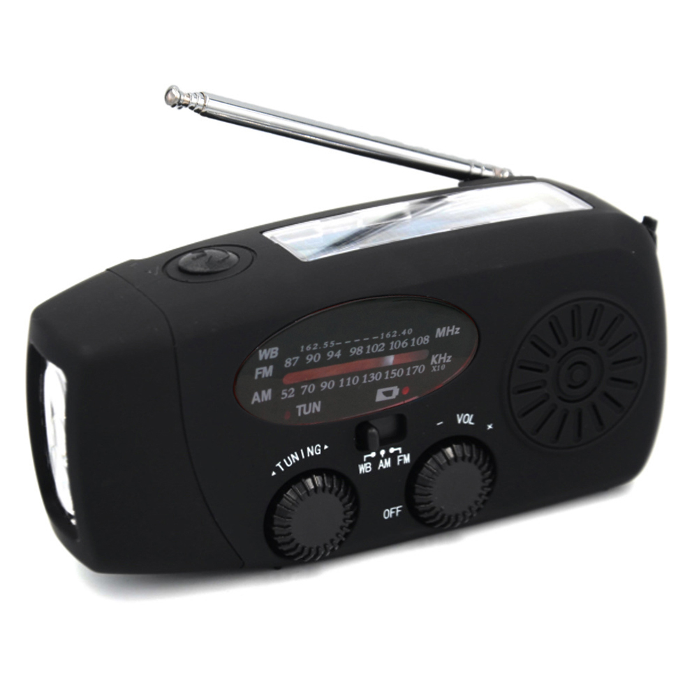 Hand Crank Emergency Radio with Solar Charging, Flashlight and Power Bank