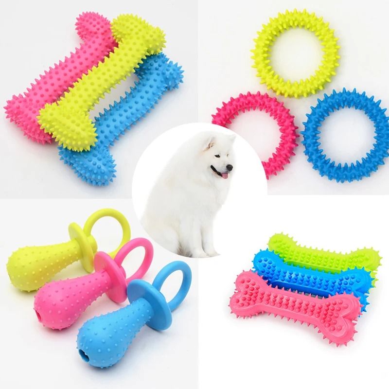 Soft Rubber Dog Chew Bone Toy