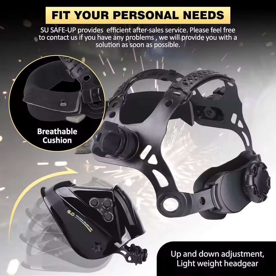 Auto Darkening Welding Helmet 100x97mm Large View True Color 4 Sensors for MIG MAG MMA Welder