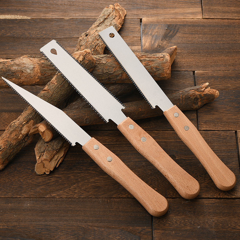 Flexible Handsaw Wooden Handle Pull Saw, Flush Cut Saw for Woodworking