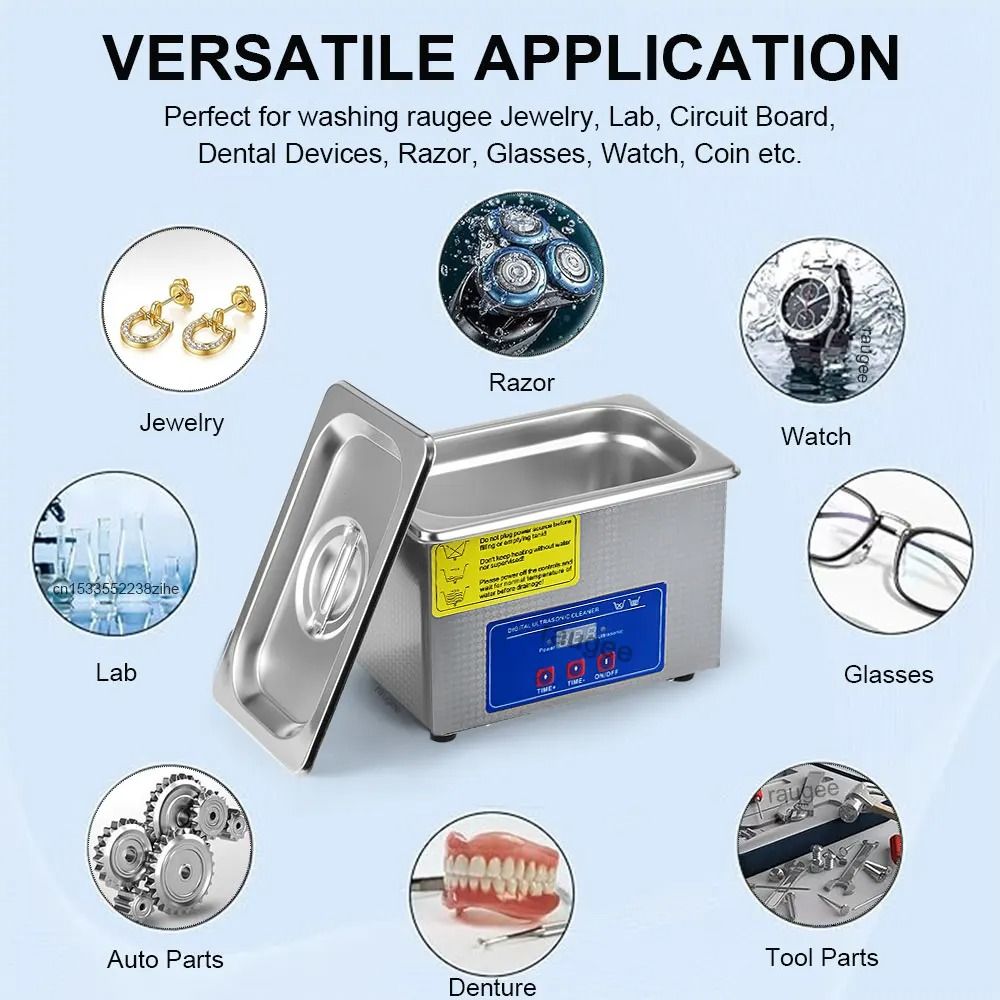 0.8 L Ultrasonic Cleaner 40kHz Jewelry and Glasses Cleaning Machine