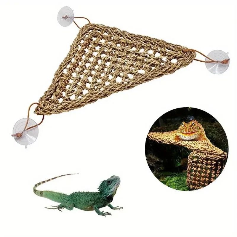 Natural Woven Seaweed Reptile Hammock Swing