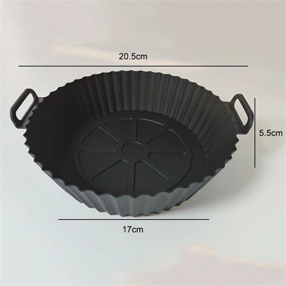 Silicone Air Fryer Baking Tray Mat High-Temperature Resistant, Foldable & Food Grade with Double Ear Handles