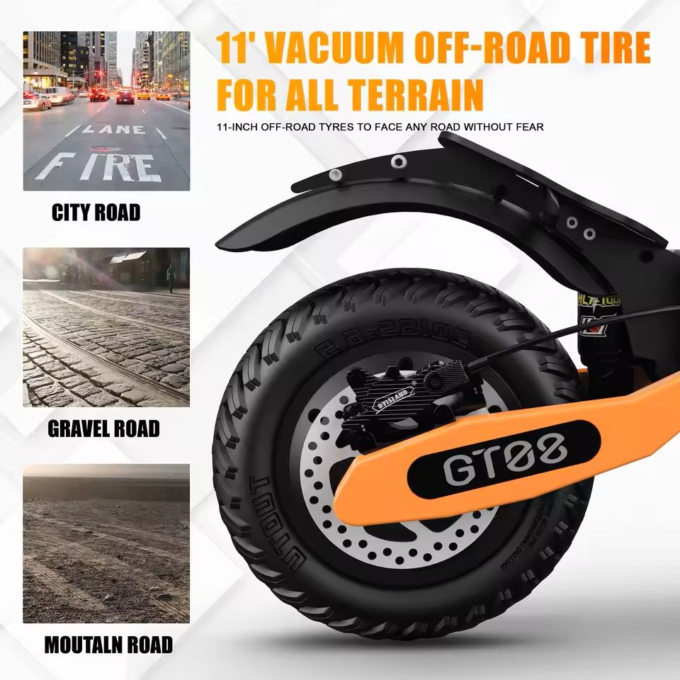 High-Speed Off-Road Folding Electric Scooter with Dual Motor and Seat