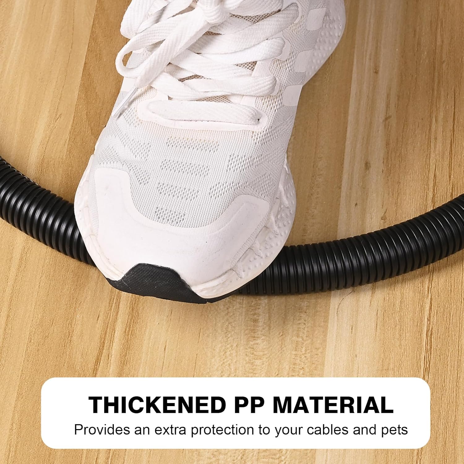 Flexible Wire Covers Flame Retardant Split Wire Loom Tubing with Installation Tool Cord Protectors
