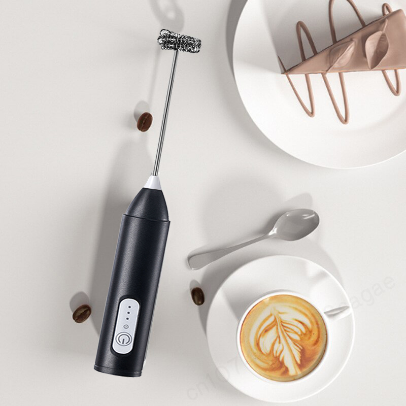 Automatic Electric Coffee Milk Froth Mixer Handheld Whisk Egg Beater Coffee Creamer Kitchen Foaming Tool