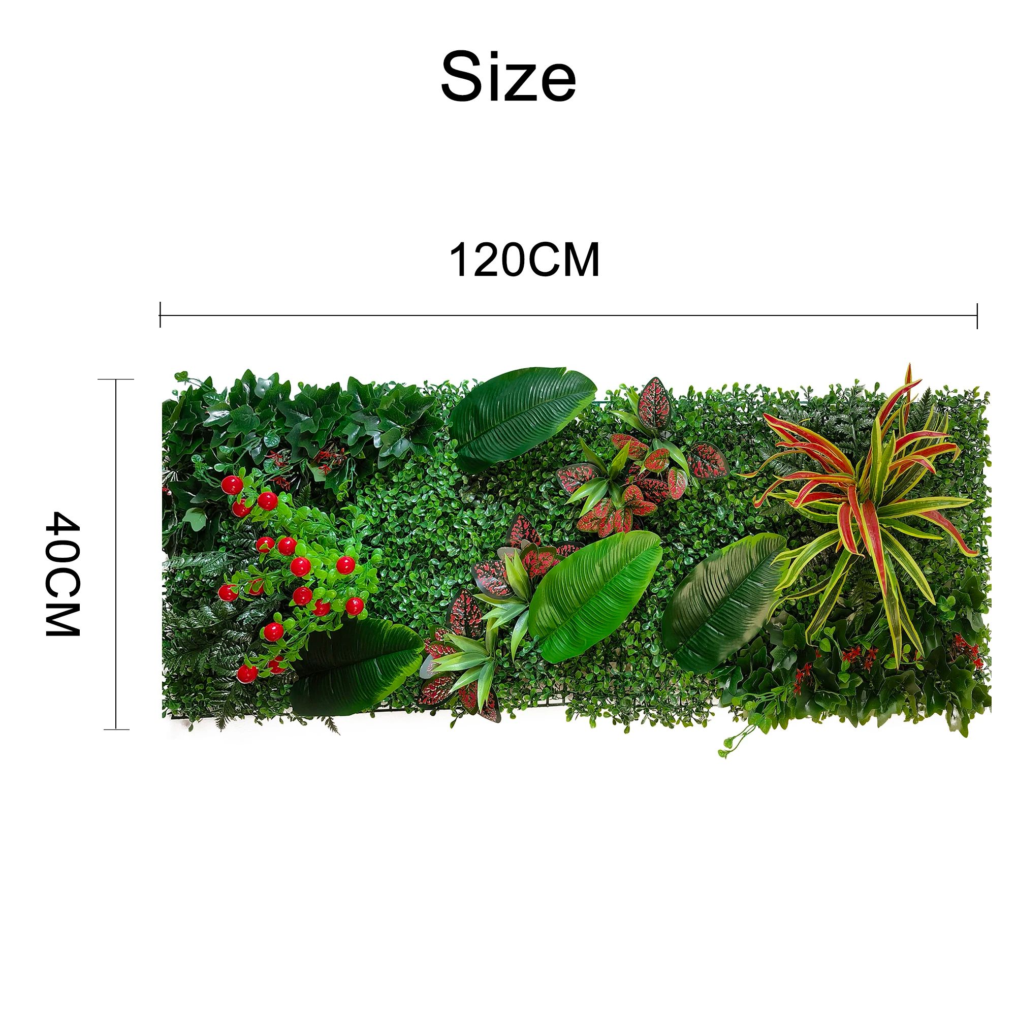 Artificial Grass Wall Panel Lush Green Backdrop Faux Lawn Decor for Home and Events